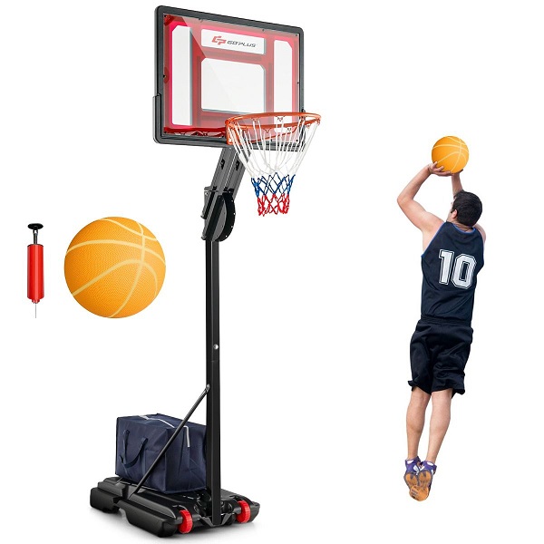 Krepšinio stovas su 10 reguliuojamų aukščių 105-260 cm.